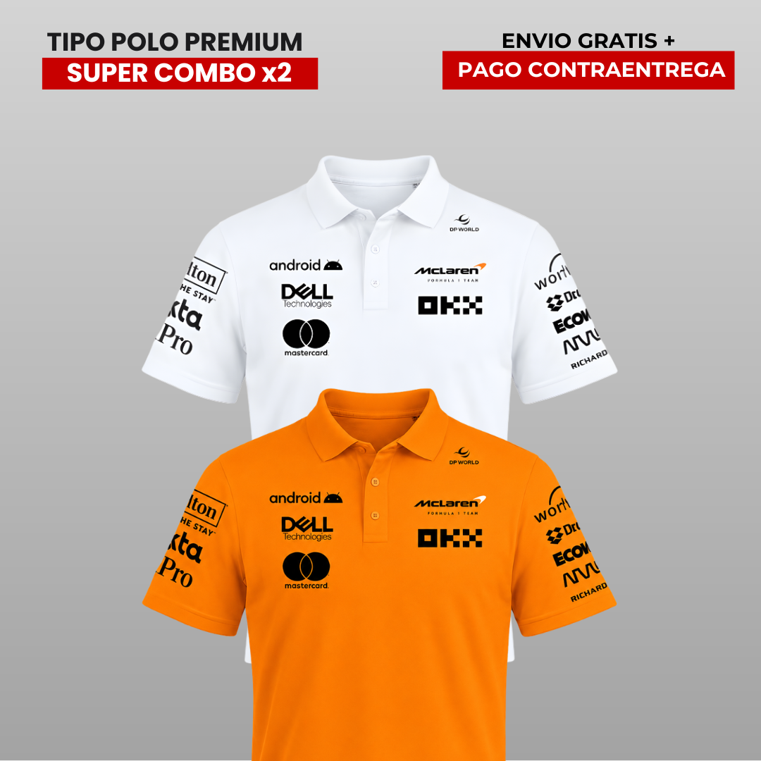 PACK 2 POLOS PREMIUM MCLAREN F1