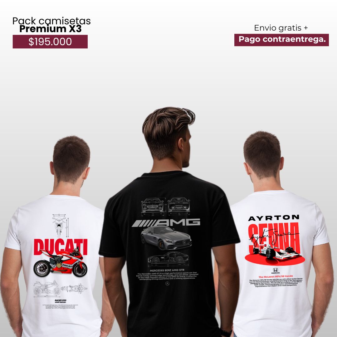 SUPER PROMO PACK X 3 / DUCATI / AMG GTR / SENNA