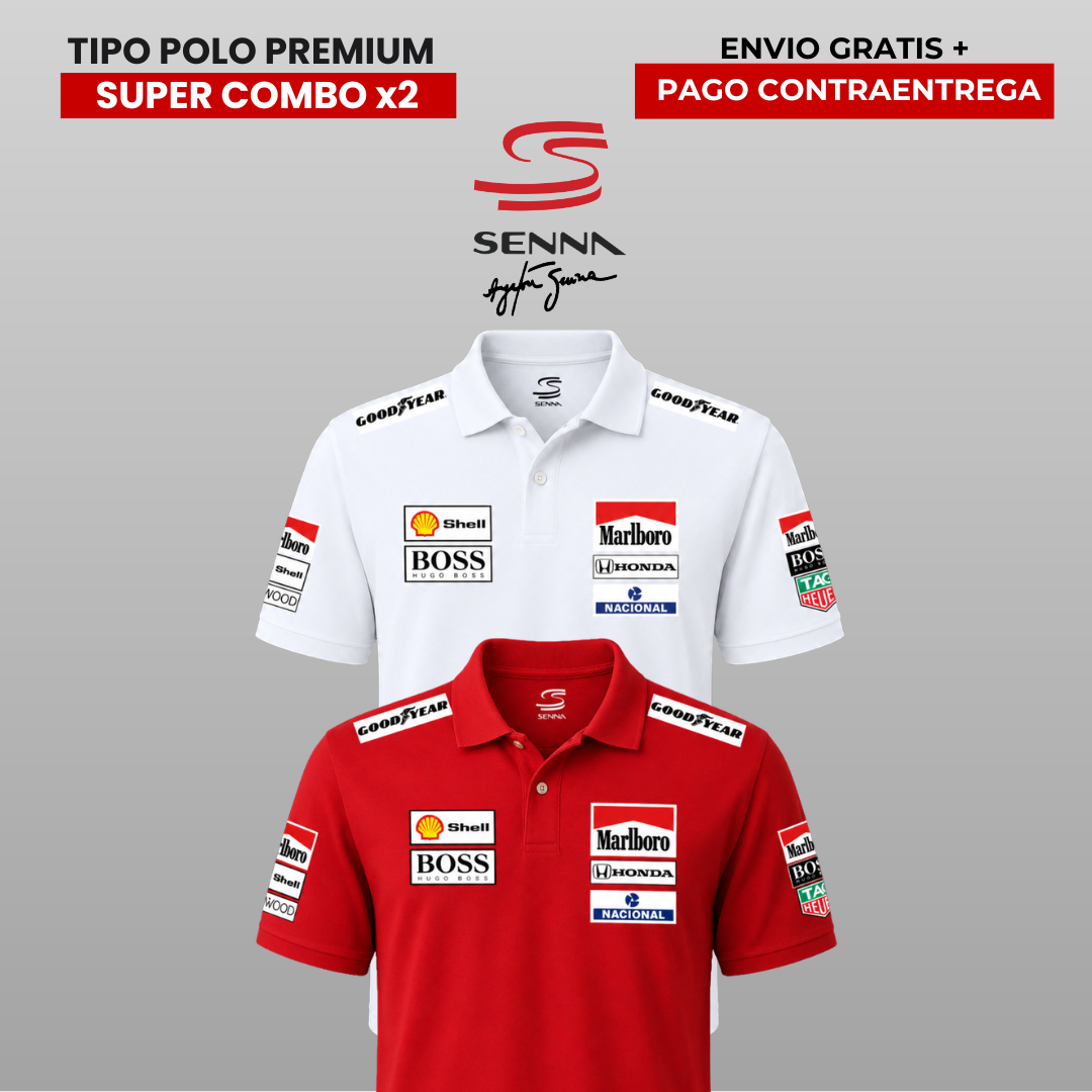 PACK 2 POLOS PREMIUM AYRTON SENNA