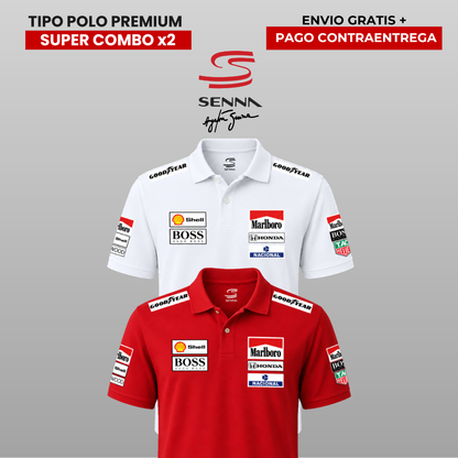 PACK 2 POLOS PREMIUM AYRTON SENNA