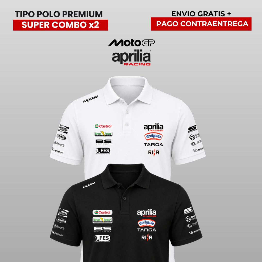 PACK 2 POLOS APRILLA  MOTO GP 2026
