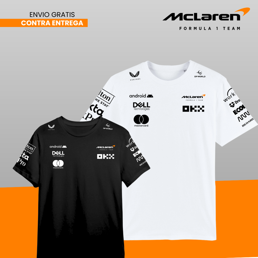 PACK 2 CAMISETAS  MCLAREN  F1  X2 2025