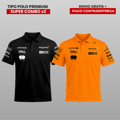 PACK 2 POLOS PREMIUM  MCLAREN  F1  TEAM