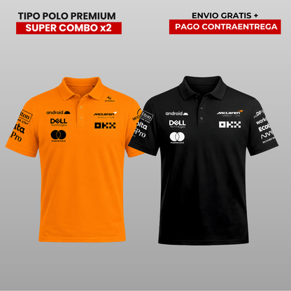 PACK 2 POLOS PREMIUM  MCLAREN  F1  TEAM