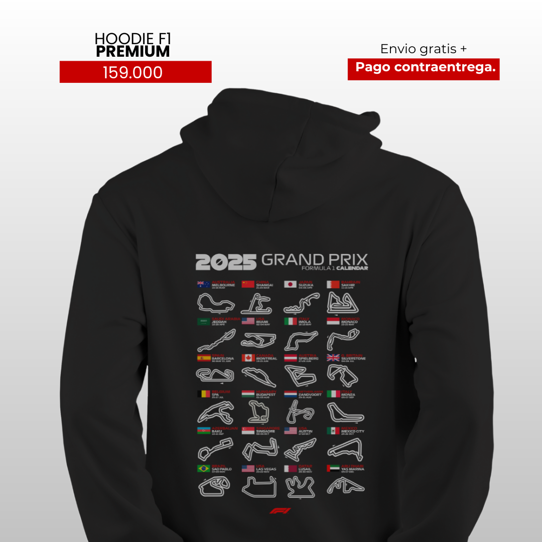 HOODIE CALENDARIO F1 2025
