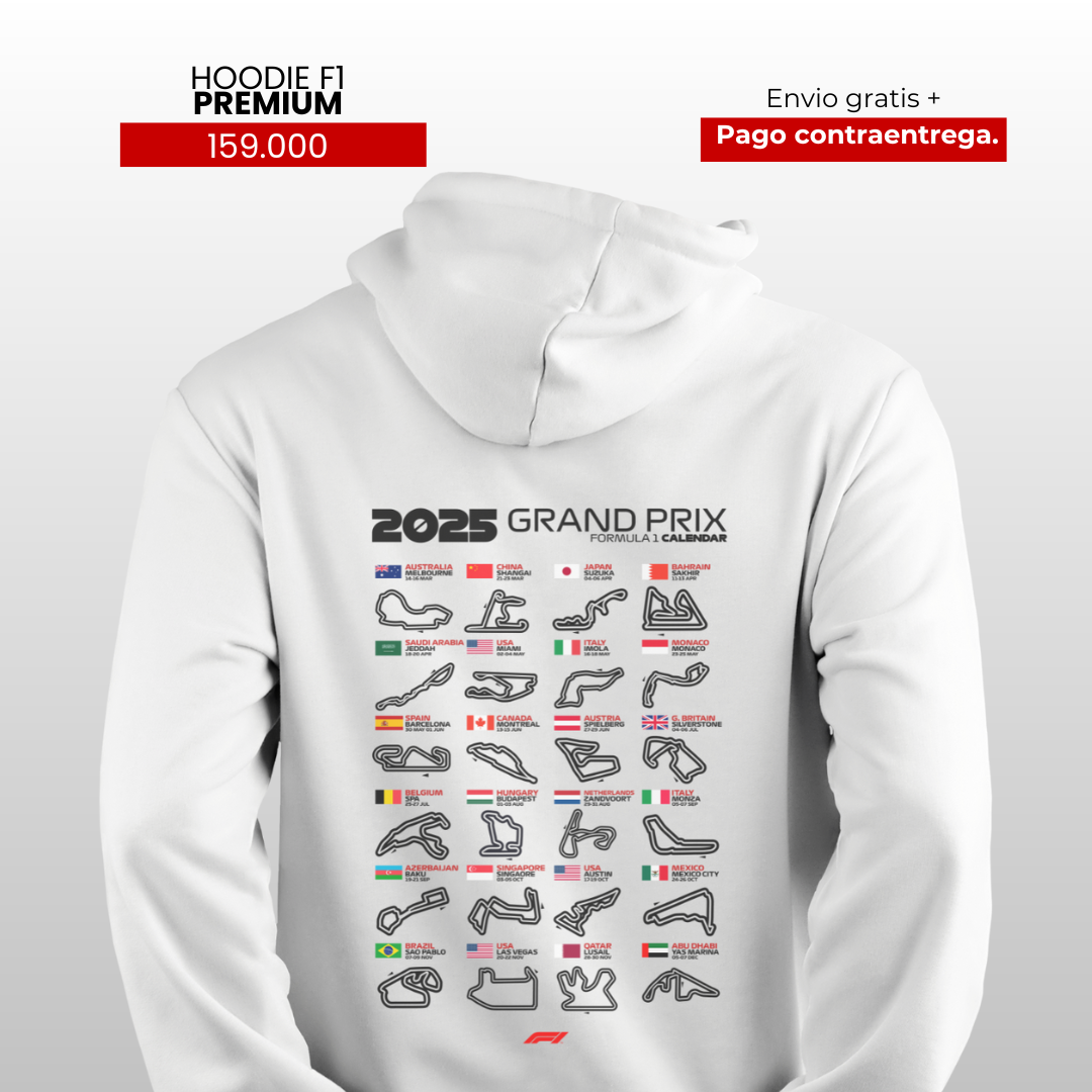 HOODIE CALENDARIO F1 2025