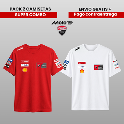 PACK 2 CAMISETAS 🚀  DUCATI LENOVO 🔴 MOTO GP 2026