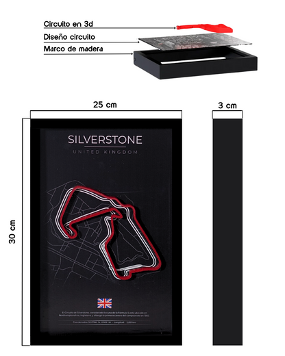 Cuadro F1 X3 Pista Con Altura Y Profundidad (Monaco, Silverstone, Monza)