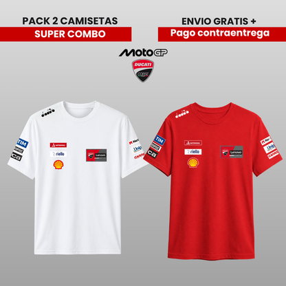PACK 2 CAMISETAS 🚀  DUCATI LENOVO 🔴 MOTO GP 2026