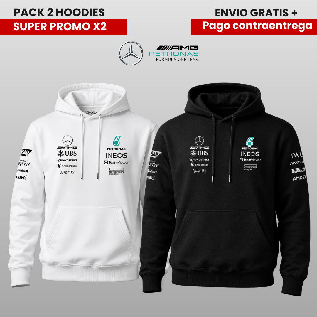PACK X 2 HOODIES MERCEDES AMG SUPER PROMO