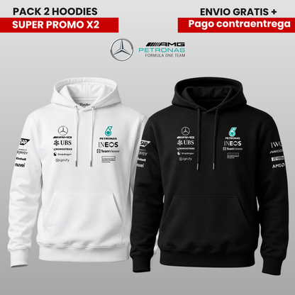 PACK X 2 HOODIES MERCEDES AMG SUPER PROMO