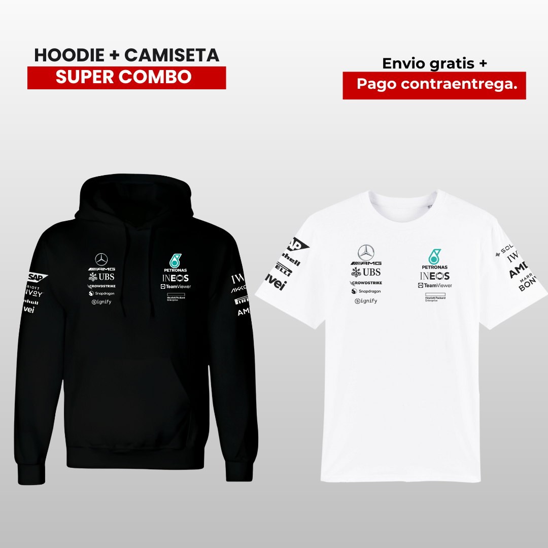 PACK  CAMISETA Y HOODIE MERCEDES AMG F1  2025
