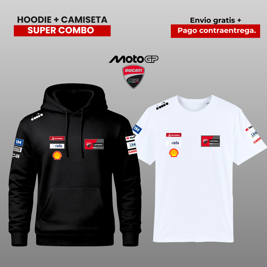 PACK CAMISETA Y HOODIE DUCATI LENOVO MOTO GP
