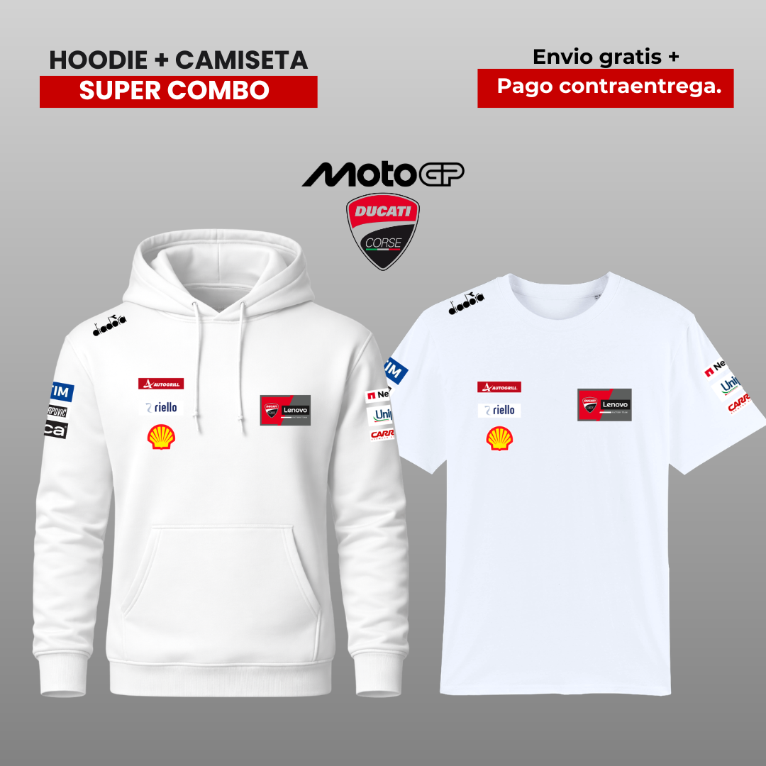 PACK CAMISETA Y HOODIE DUCATI LENOVO MOTO GP