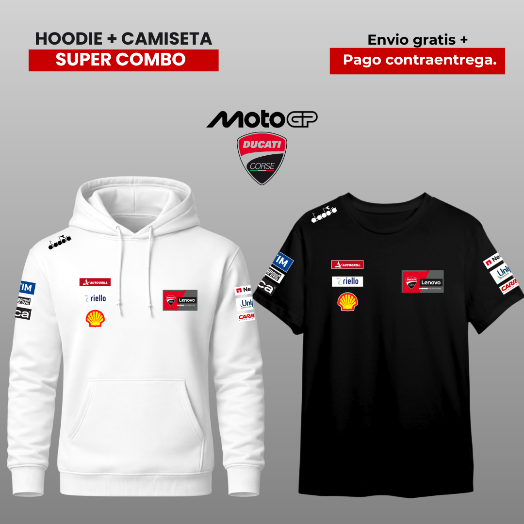 PACK CAMISETA Y HOODIE DUCATI LENOVO MOTO GP