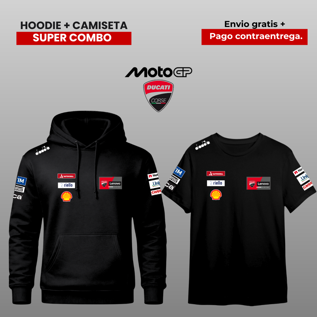 PACK CAMISETA Y HOODIE DUCATI LENOVO MOTO GP