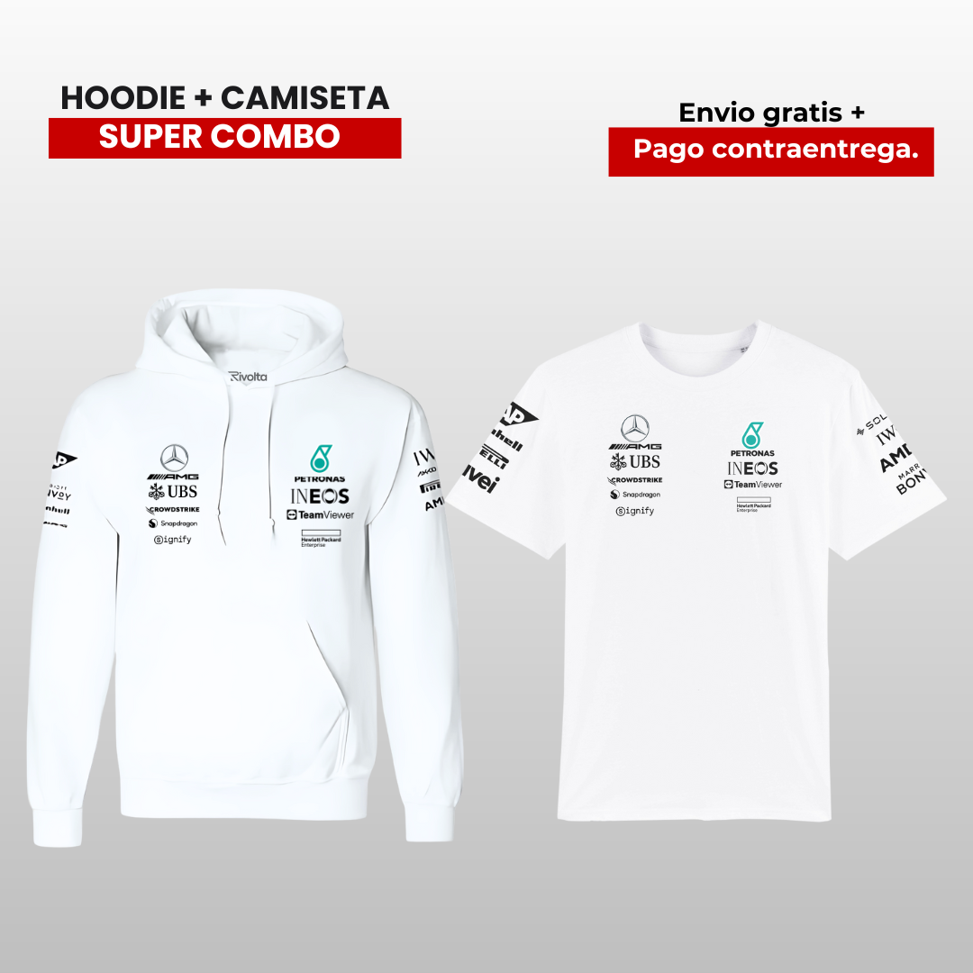 PACK  CAMISETA Y HOODIE MERCEDES AMG F1  2025
