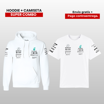 PACK  CAMISETA Y HOODIE MERCEDES AMG F1  2025