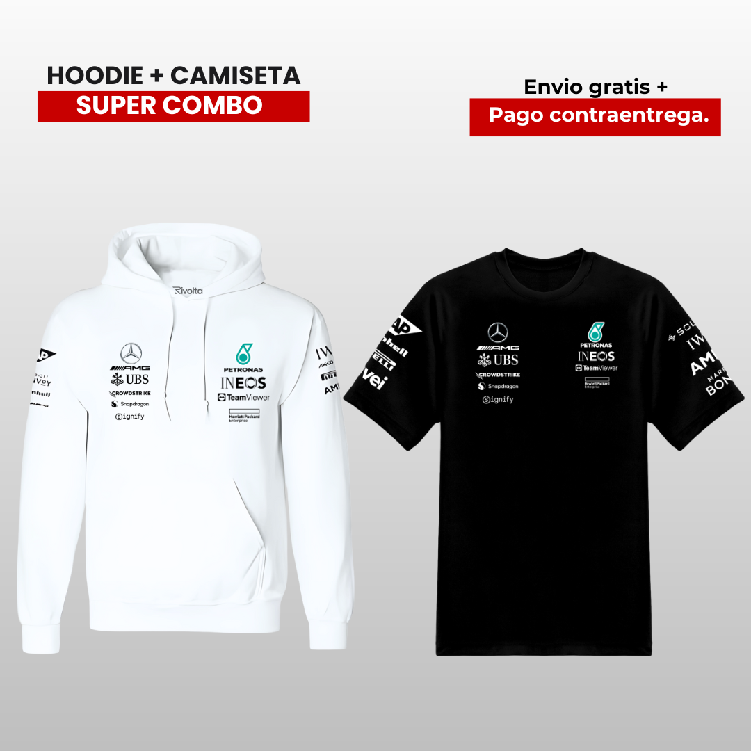 PACK  CAMISETA Y HOODIE MERCEDES AMG F1  2025