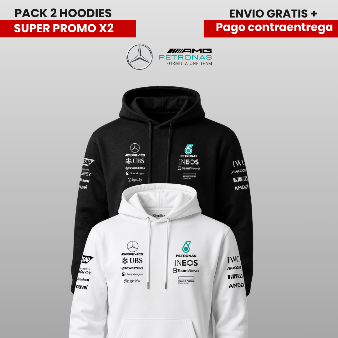 PACK X 2 HOODIES MERCEDES AMG SUPER PROMO