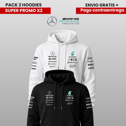 PACK X 2 HOODIES MERCEDES AMG SUPER PROMO