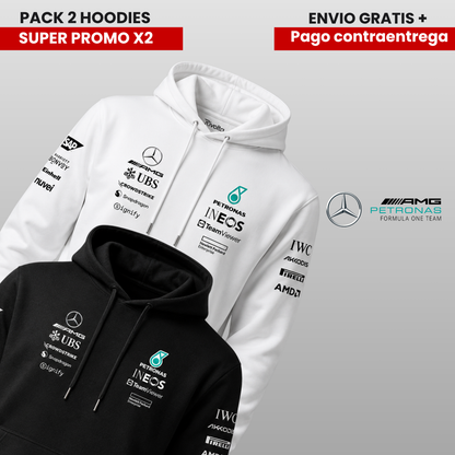 PACK X 2 HOODIES MERCEDES AMG SUPER PROMO