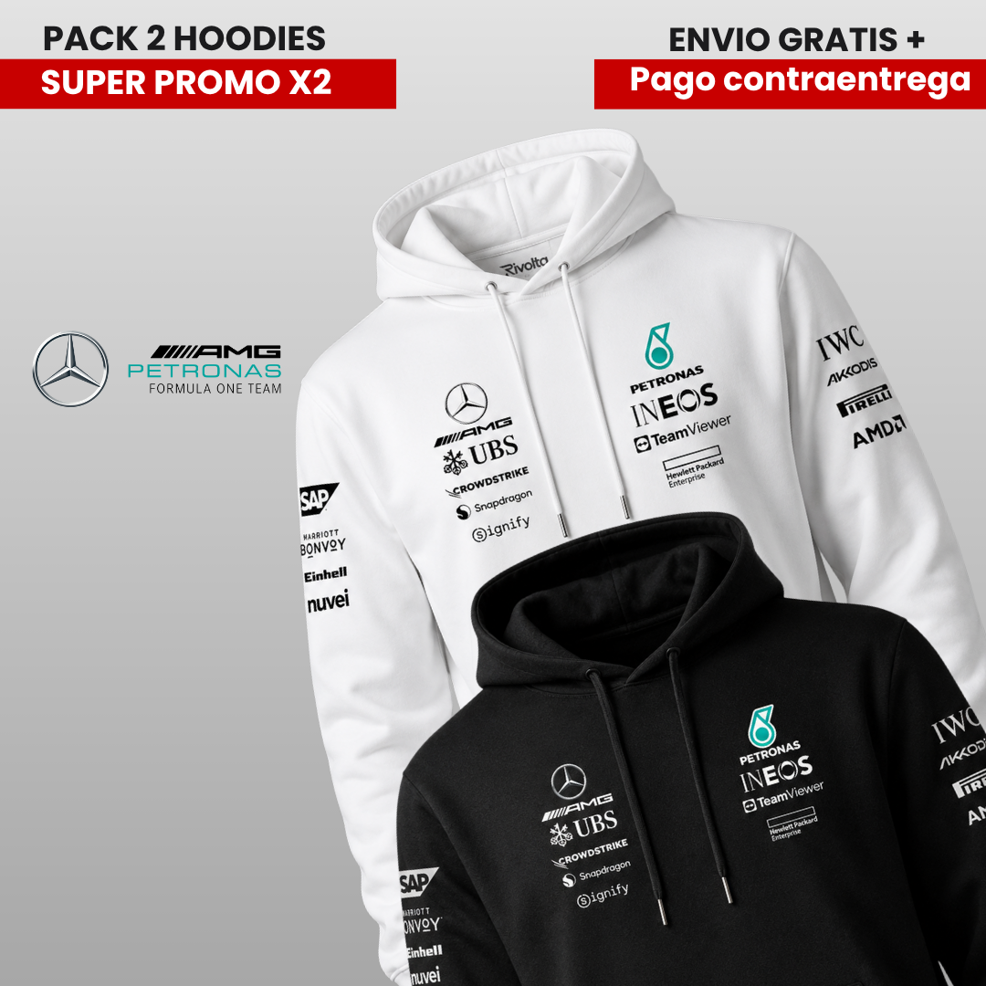PACK X 2 HOODIES MERCEDES AMG SUPER PROMO