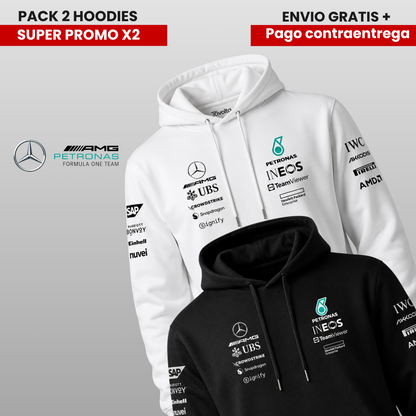 PACK X 2 HOODIES MERCEDES AMG SUPER PROMO