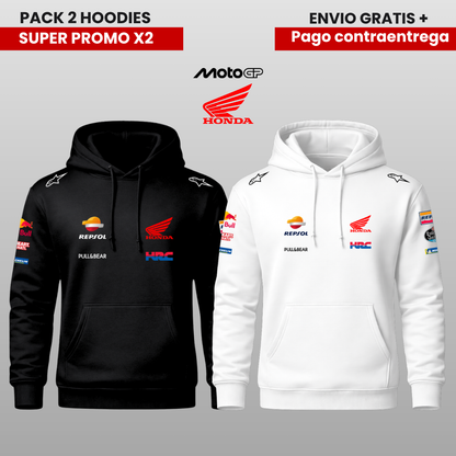 PACK X 2 HOODIES HONDA  MOTO GP SUPER PROMO