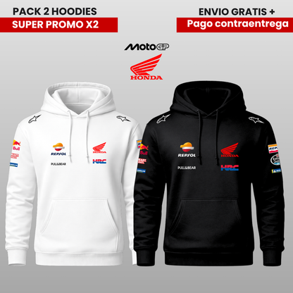 PACK X 2 HOODIES HONDA  MOTO GP SUPER PROMO