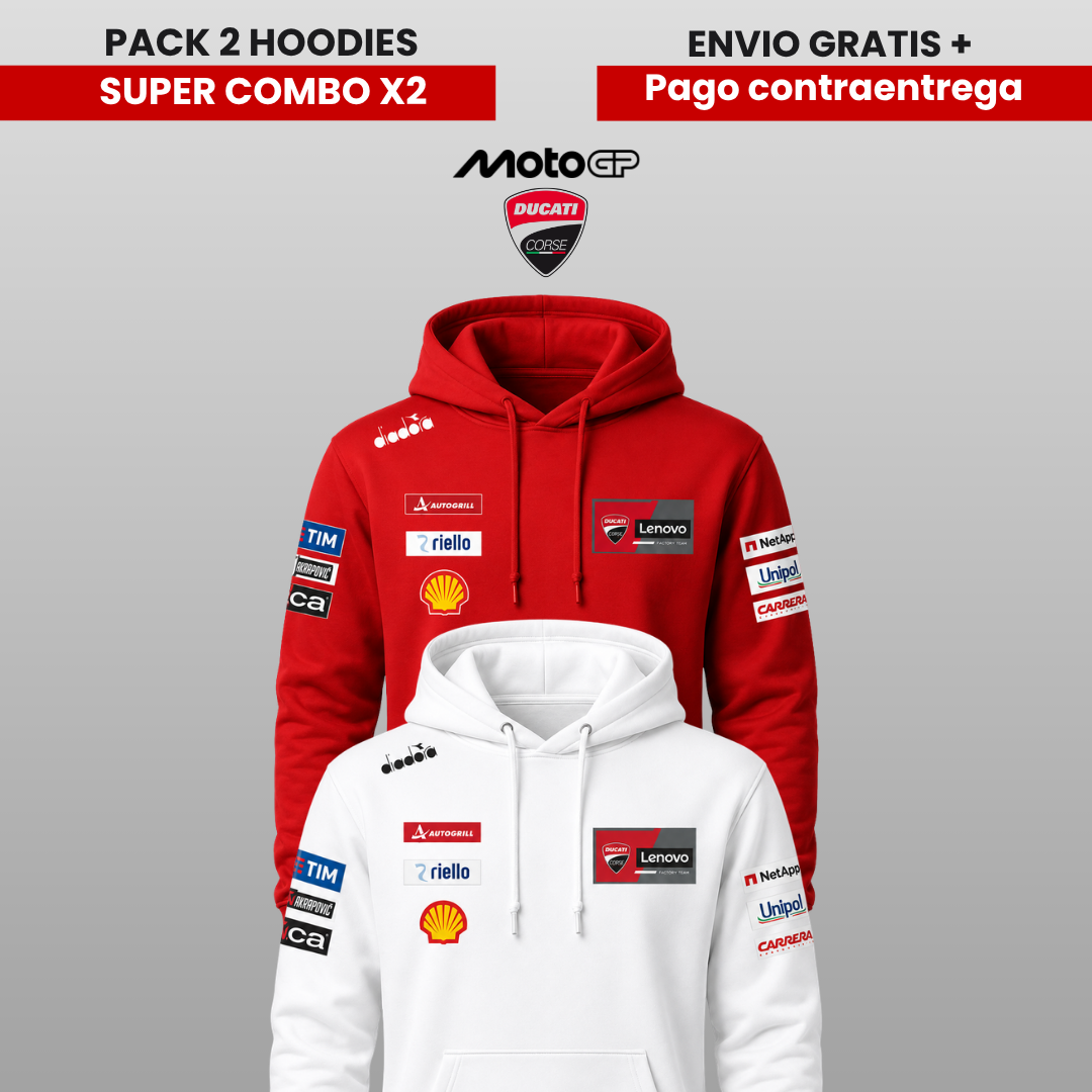 PACK X 2 HOODIES DUCATI LENOVO SUPER PROMO