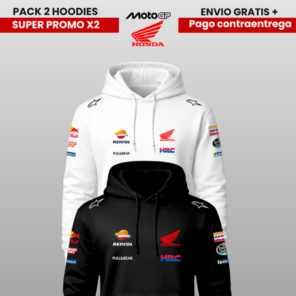PACK X 2 HOODIES HONDA  MOTO GP SUPER PROMO