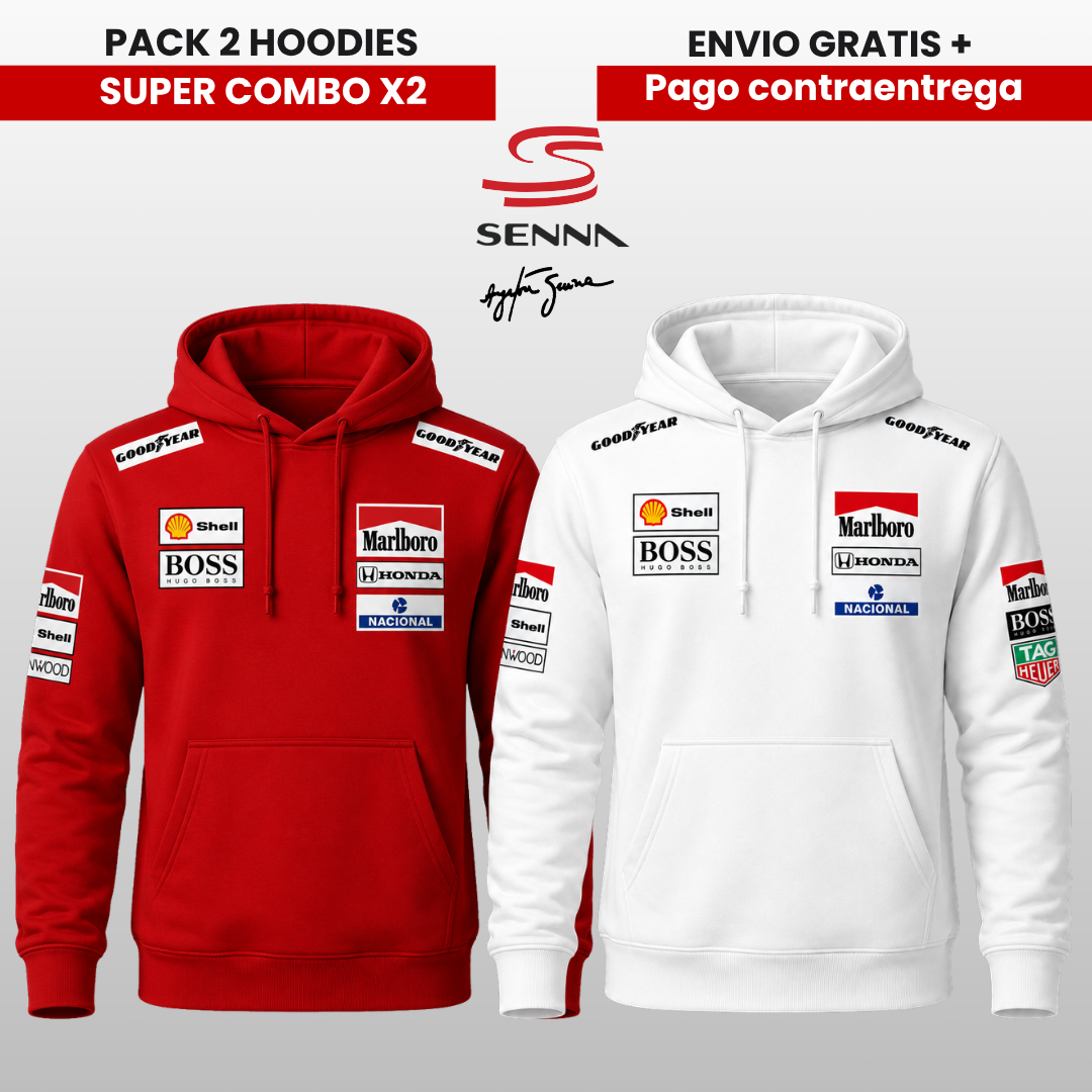 PACK X 2 HOODIES AYRTON SENNA SUPER PROMO