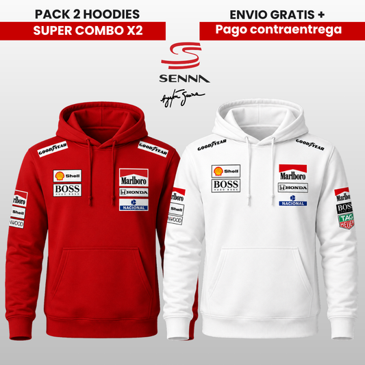PACK X 2 HOODIES AYRTON SENNA SUPER PROMO