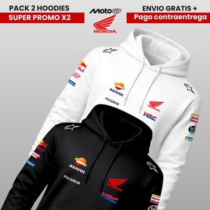 PACK X 2 HOODIES HONDA  MOTO GP SUPER PROMO