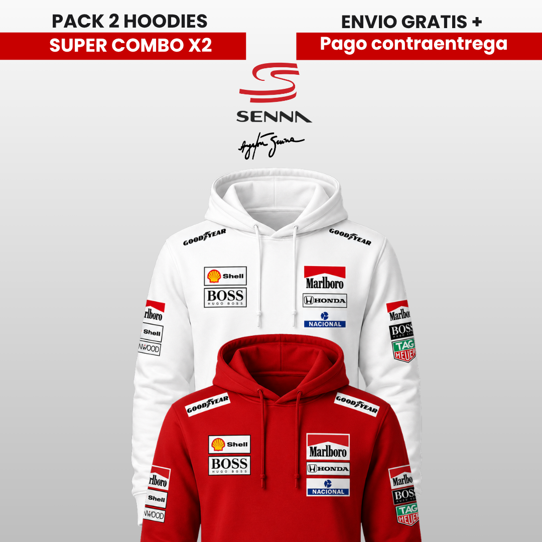 PACK X 2 HOODIES AYRTON SENNA SUPER PROMO