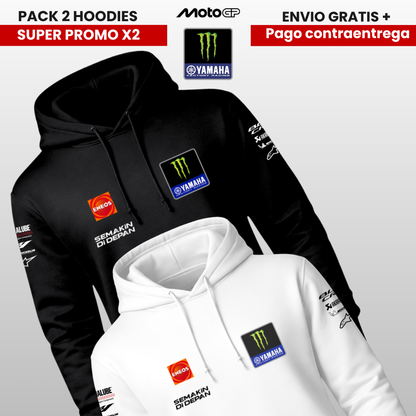 PACK X 2  HOODIES YAMAHA MOTO GP PROMO