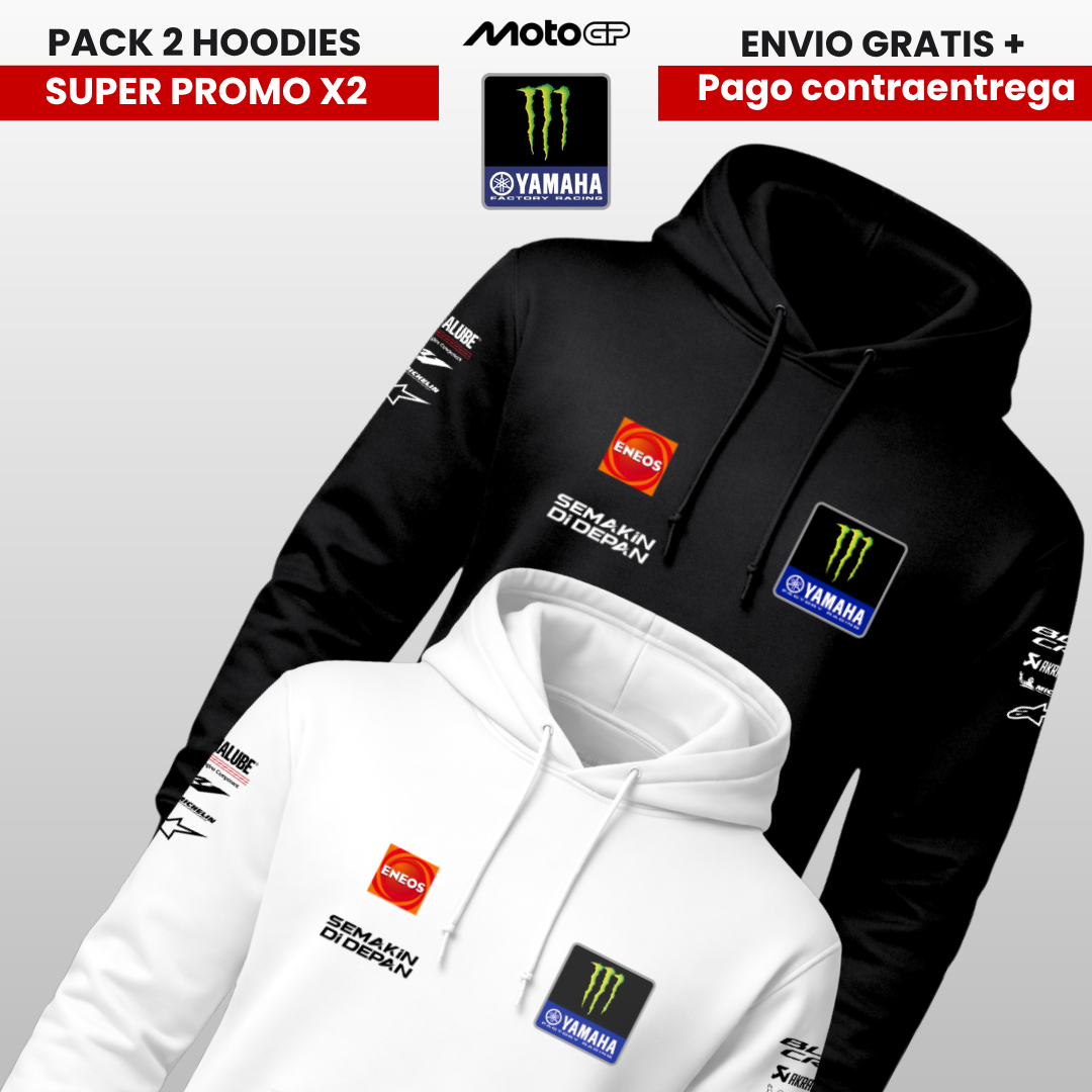 PACK X 2  HOODIES YAMAHA MOTO GP PROMO