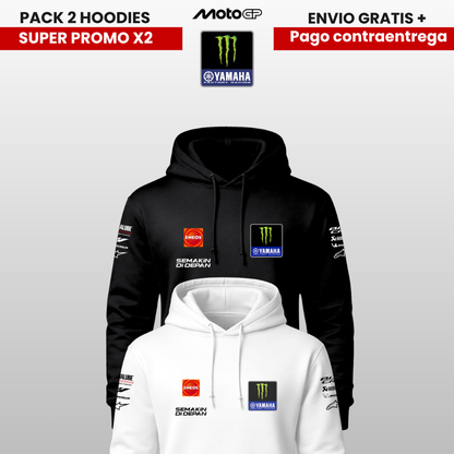 PACK X 2  HOODIES YAMAHA MOTO GP PROMO
