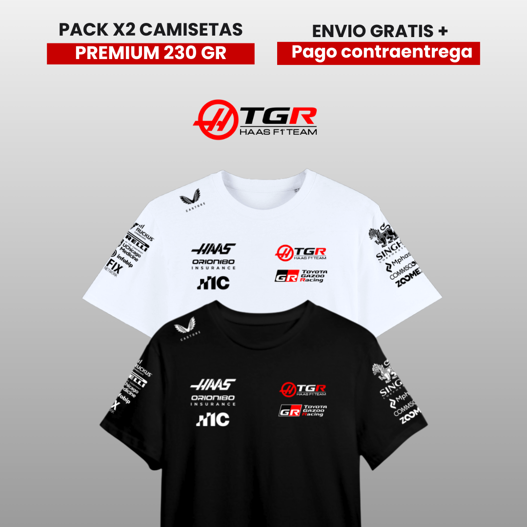 PACK 2 CAMISETAS 🚀   HASS F1 2026