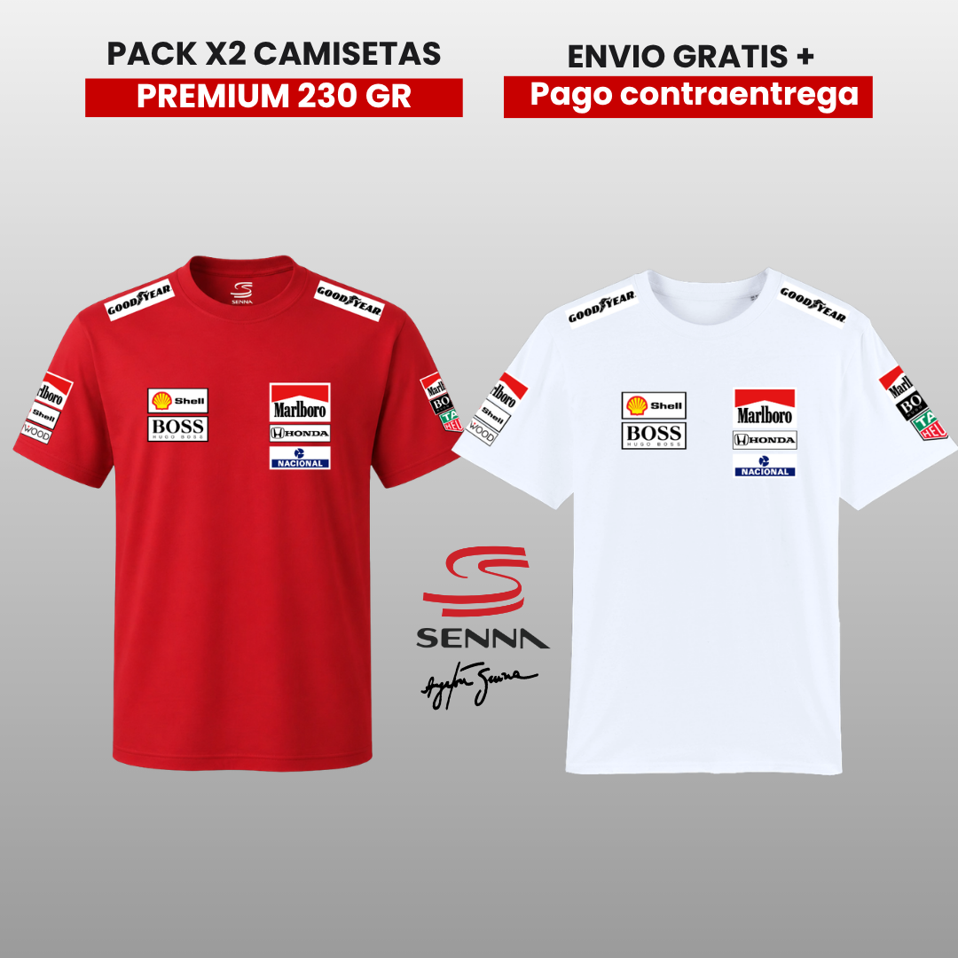 PACK 2 CAMISETAS 🚀  PREMIUM AYRTON SENNA