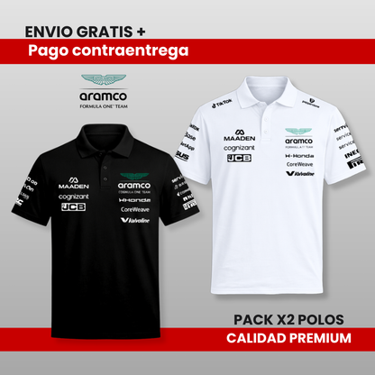 PACK 2 POLOS PREMIUM ASTON MARTIN 2026 F1 TEAM
