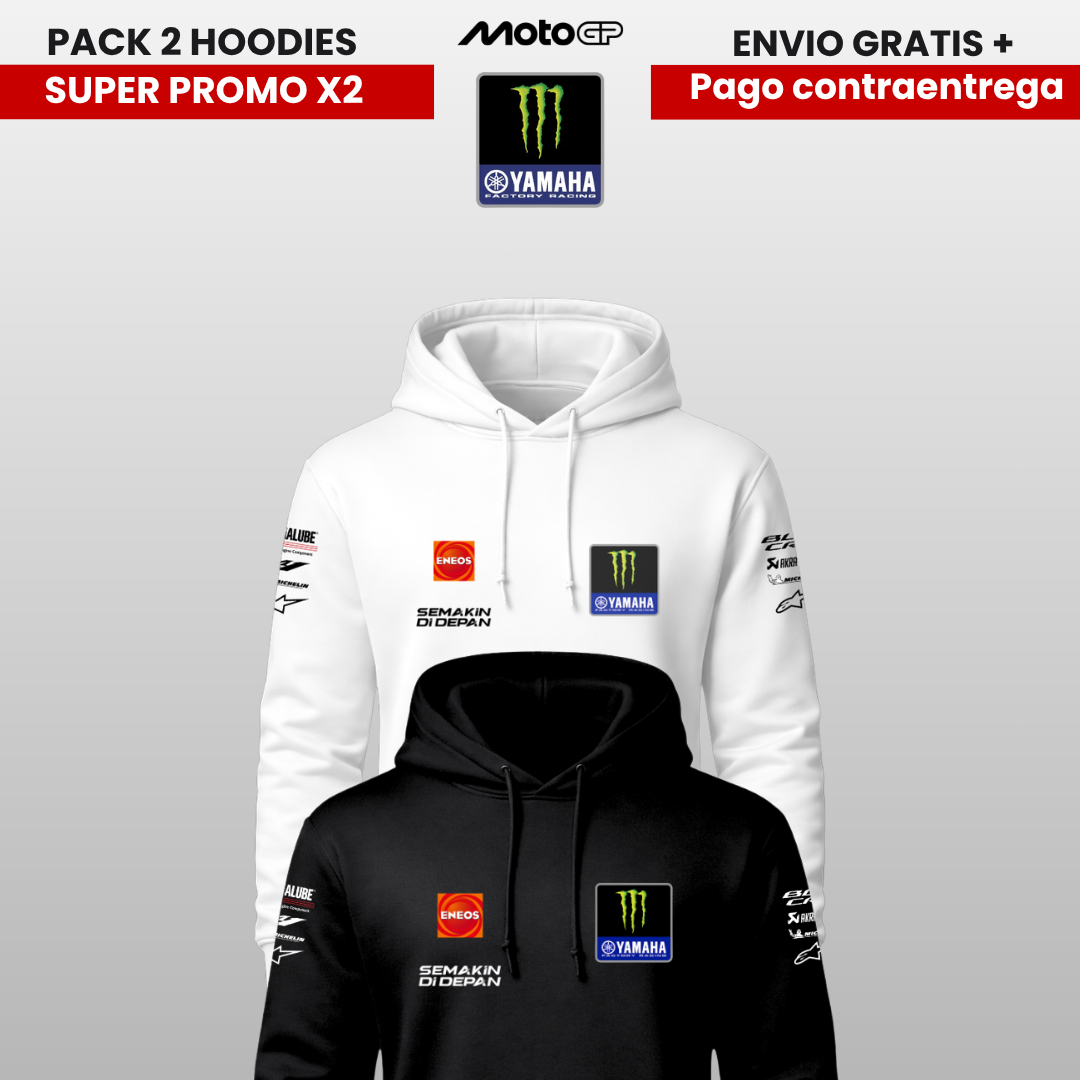 PACK X 2  HOODIES YAMAHA MOTO GP PROMO