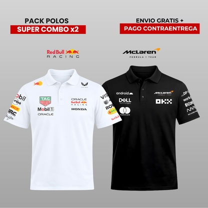 PACK 2 POLOS RB RACING Y MCLAREN F1