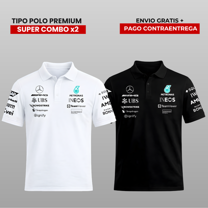 PACK 2 POLOS PREMIUM  MERCEDES AMG F1