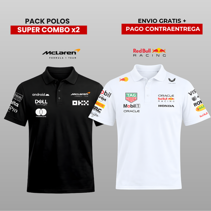 PACK 2 POLOS RB RACING Y MCLAREN F1