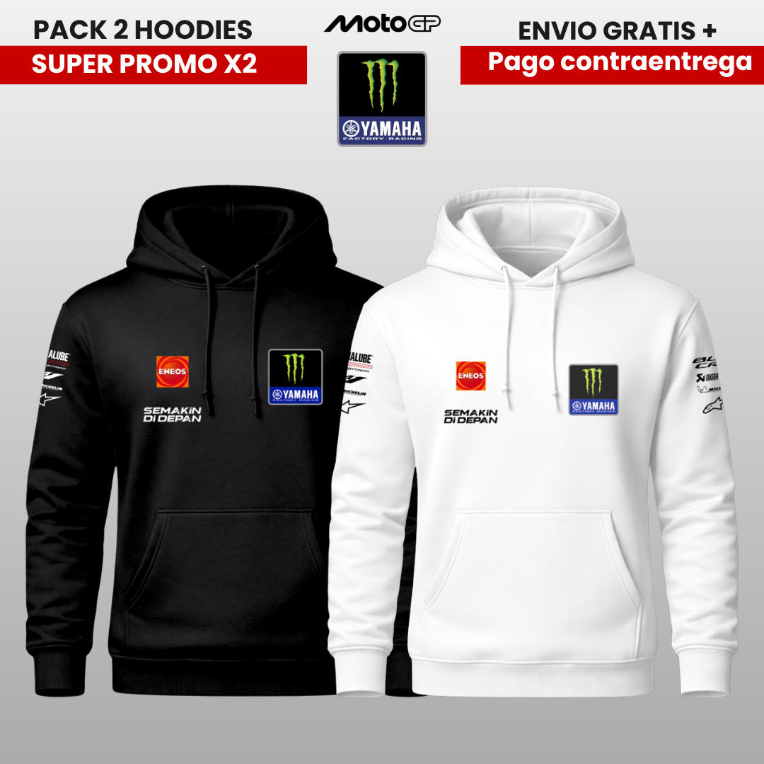 PACK X 2  HOODIES YAMAHA MOTO GP PROMO