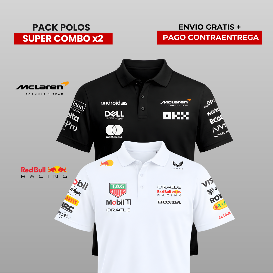 PACK 2 POLOS RB RACING Y MCLAREN F1