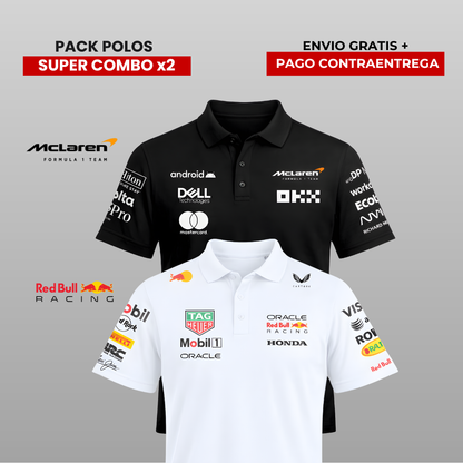 PACK 2 POLOS RB RACING Y MCLAREN F1