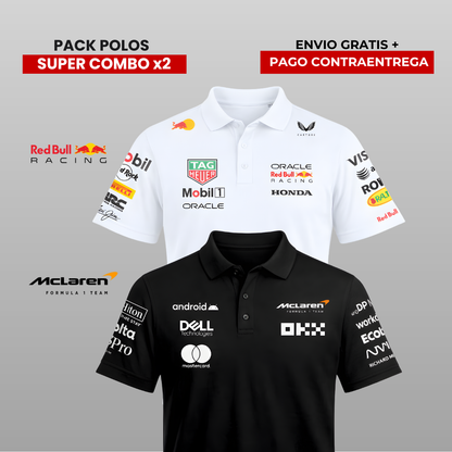 PACK 2 POLOS RB RACING Y MCLAREN F1